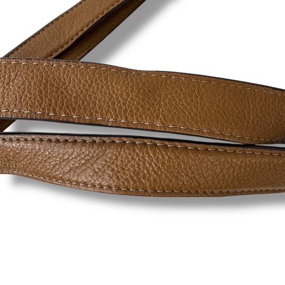 Tignanello Pebbled Leather Brown Double Strap Handbag Purse Side Pocket Bag - Picture 6 of 10